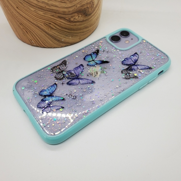 iPhone 12 Case iPhone 12 Pro Case iPhone 12 Pro Max Case Glitter Butterfly - Picture 5 of 9